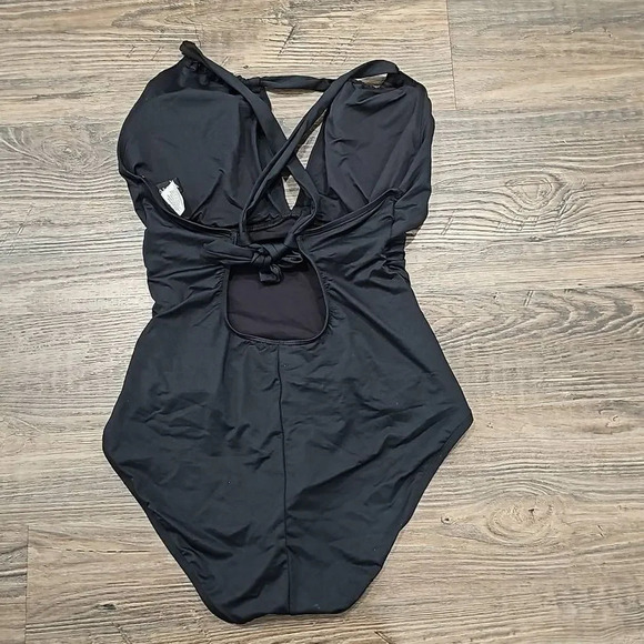 NWOT La Blanca Island Goddess High Neck Keyhole One Piece Sz 14 & 8 - Picture 5 of 6